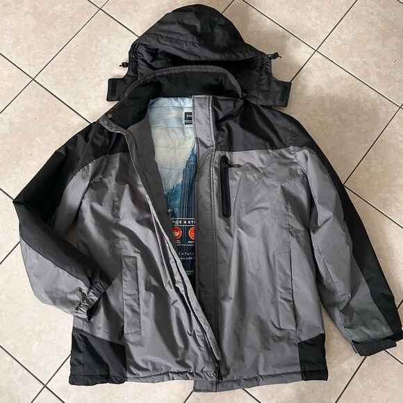 Hawke & Co. Mens Winter Coat Gray & Black Preloved Excellent Size XXL MSRP $225 - Picture 2 of 10